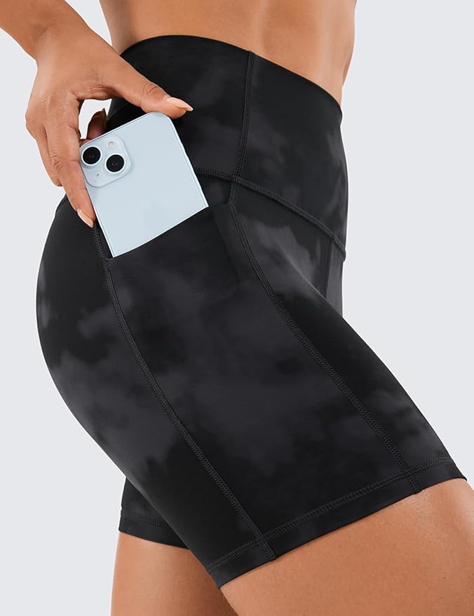 CRZ YOGA Women's Hugged Feeling Compression Leggings - Thick High Waisted Workout Leggings 25"