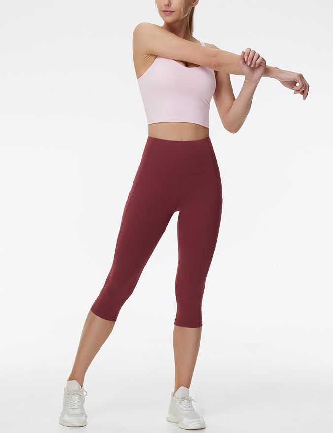 Dragon Fit High Waist Yoga Leggings with 3 Pockets,Tummy Control Workout Running 4 Way Stretch Yoga Pants