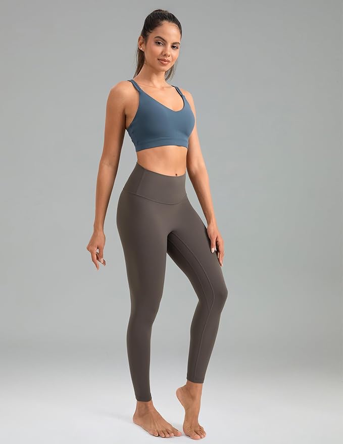 Colorfulkoala Dreamlux No Front Seam Leggings for Women 25"/28" Inseam, High Waisted Buttery Soft Yoga Pants