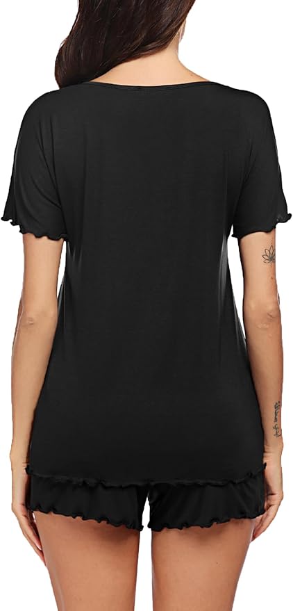 Ekouaer Womens Pajama Sets Short Sleeve Pajamas for Women Sets 2 Piece Lounge Sets Soft Sleepwear PJS