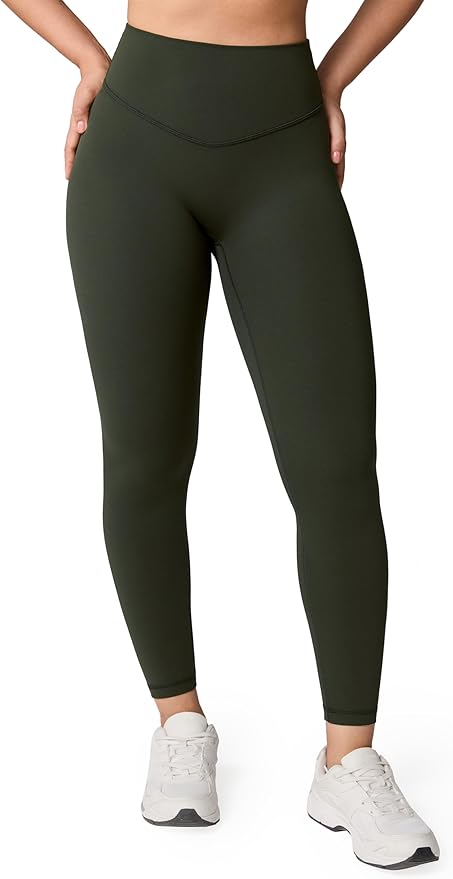 UNISSU Hugcurve No Front Seam High Waisted Workout Leggings for Women Buttery Soft Yoga Pants Gym Athletic Tights - 25''