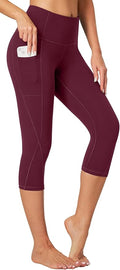 Heathyoga Capri Leggings for Women High Waisted Capri Leggings with Pockets for Women Tummy Control Yoga Pants Women