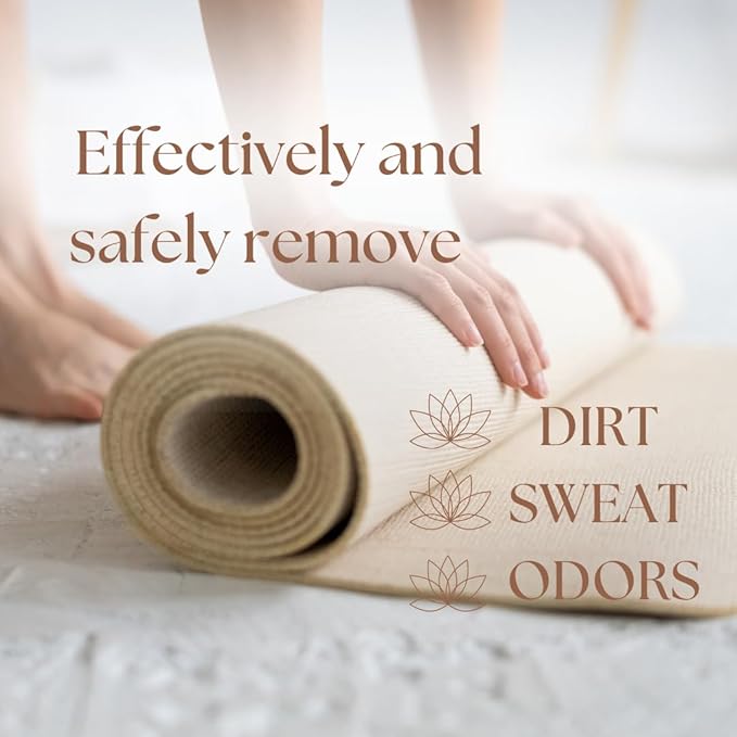Geode Yoga Mat Cleaner and Deodorizer Spray - Sweet Lavender Essential Oils, Easy to use-Non-Toxic, Ideal for Exercise Mats, Pilates Reformer, all Yoga Mats - Safe & Natural ingredients. (4oz-Travel)