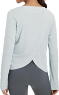 baleaf Women's Running Sun Shirts Long Sleeve UPF 50+ Workout Tops UV Athletic Split Back Quick Dry Lightweight