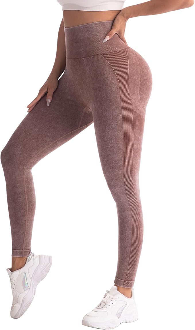 CHRLEISURE Workout Leggings Sets for Women, Gym Scrunch Butt Butt Lifting Seamless Leggings 3 Piece