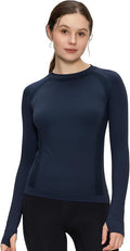 Long Sleeve Workout Tops for Women, Compression Shirt, Sports Running Shirt Breathable Athletic Top Slim Fit