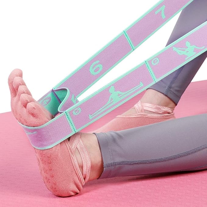 Multi-Loop Stretch Band - Yoga, Pilates, Ballet, and Physical Therapy Stretching Strap for Flexibility, Leg Stretching, and Exercise - Durable Stretching Equipment for Dance and Fitness