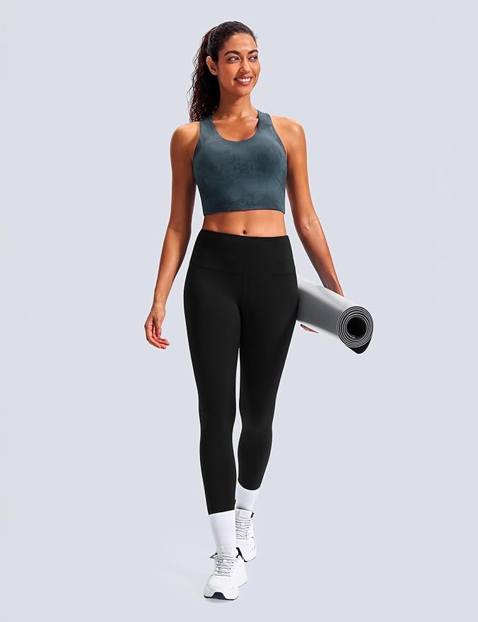Sports Bras for Women Criss-Cross Back Padded Workout Tank Tops Medium Support Crop Tops for Women