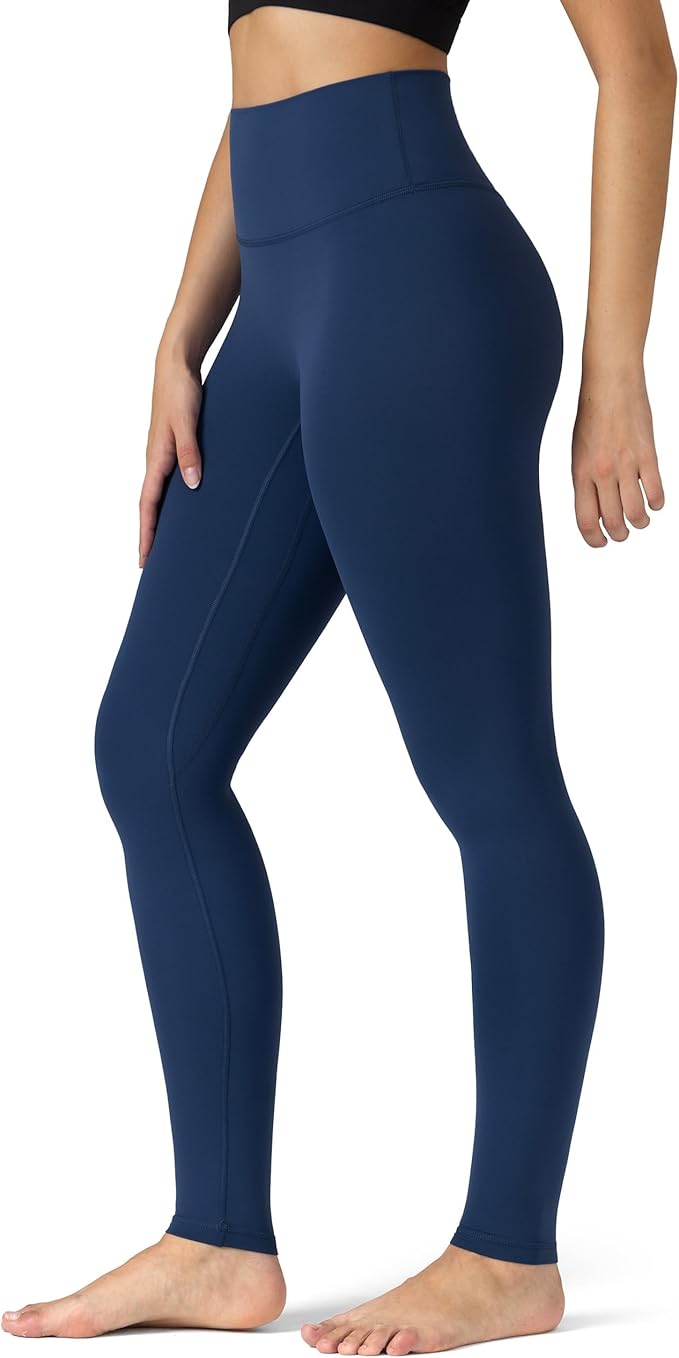 Colorfulkoala Dreamlux No Front Seam Leggings for Women 25"/28" Inseam, High Waisted Buttery Soft Yoga Pants