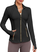 VUTRU Women Athletic Jacket Fitted Workout Running Zip Up Track Coat Layer with Thumb Holes Pockets for Yoga Gym Travel