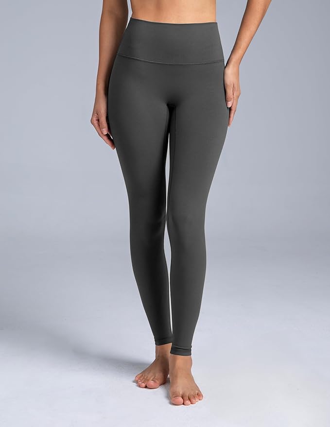 Colorfulkoala Dreamlux No Front Seam Leggings for Women 25"/28" Inseam, High Waisted Buttery Soft Yoga Pants