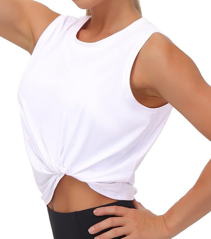 THE GYM PEOPLE Women's Workout Tops in Ice Silk Quick Dry Sleeveless