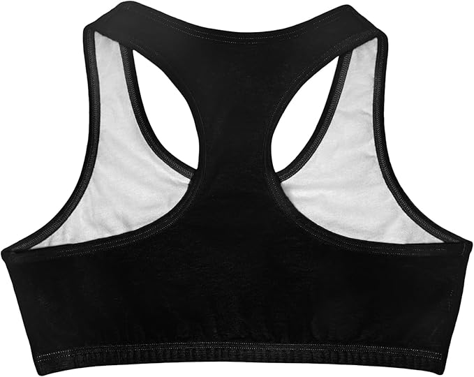 Fruit of the Loom girls Multi Pack Cotton Built -Up Stretch Sports Bra Available in 6 Packs!