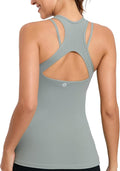 RUNNING GIRL Workout Tank Tops with Built in Bras for Women,Compression Shirt Strappy Back Athletic Yoga Tops