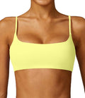 Comper Women's Sports Bra with Thin Straps Stretchy Wirefree Workout Bras Lightweight Workouts Bralette with Removable Pads