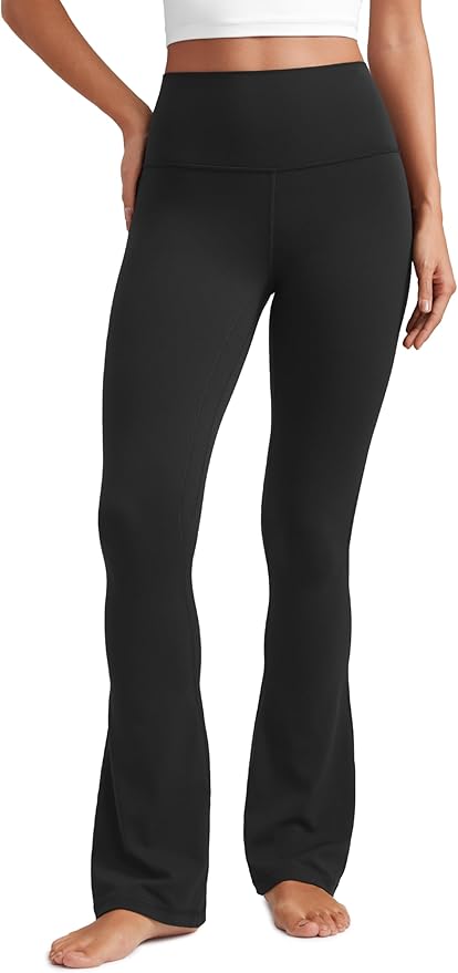 CRZ YOGA Butterluxe Mini Flared Leggings 30"/31.5"/33'' - High Waist Bootcut Casual Lounge Women Yoga Pants with Pocket