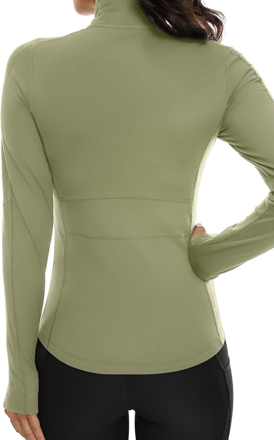 VUTRU Women's Workout Yoga Jacket Full Zip Running Athletic Track Jacket