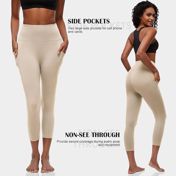 FULLSOFT Buttery Soft Leggings for Women - High Waisted Tummy Control No See Through Workout Yoga Cycling Tights Pants
