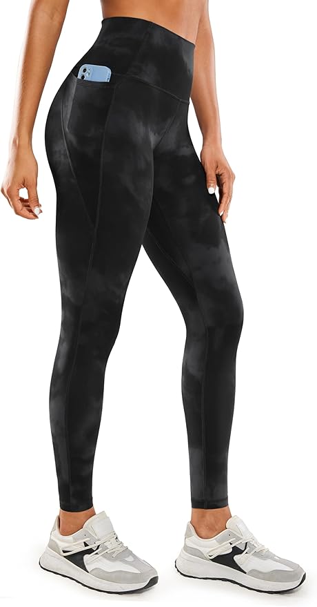 CRZ YOGA Butterluxe Workout Leggings Pockets 28'' - High Waisted Gym Womens Yoga Pants Running Buttery Soft