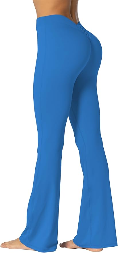Sunzel Flare Leggings, Crossover Yoga Pants with Tummy Control, High-Waisted and Wide Leg