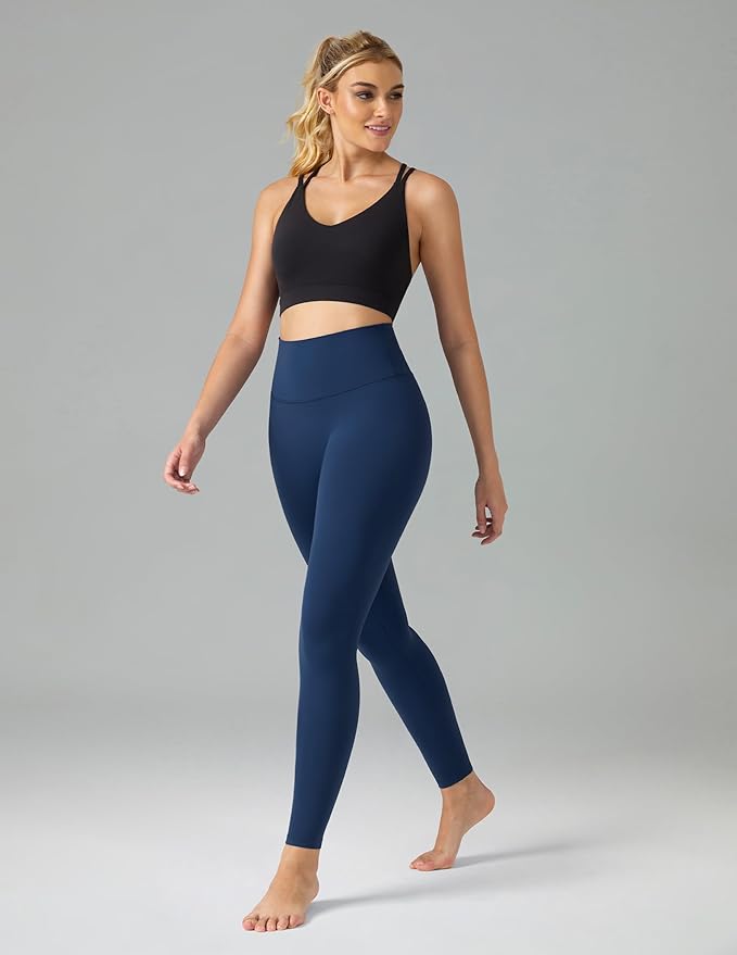 Colorfulkoala Dreamlux No Front Seam Leggings for Women 25"/28" Inseam, High Waisted Buttery Soft Yoga Pants