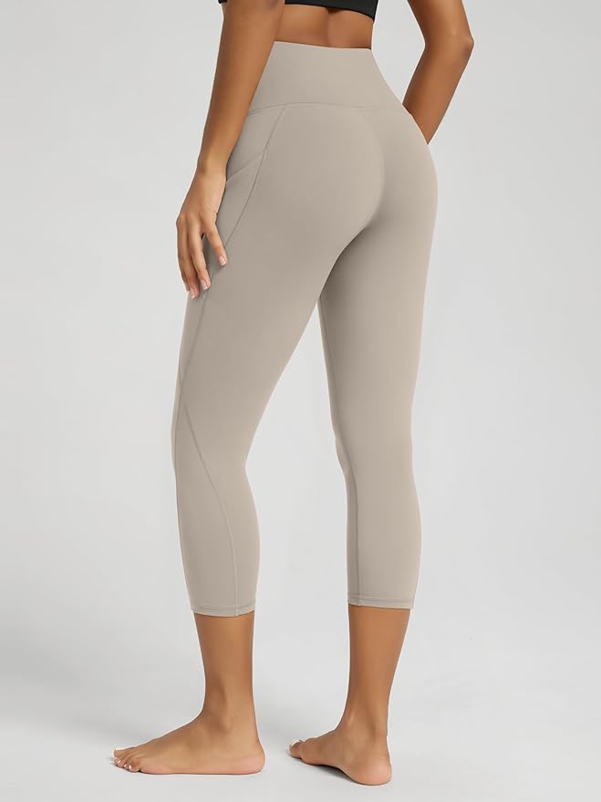 ODODOS Women's High Waisted Yoga Leggings with Pockets, Tummy Control Non See Through Workout Athletic Running Yoga Pants