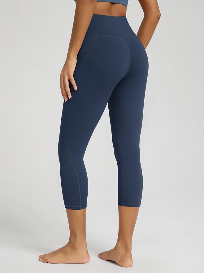 ODODOS Women's High Waisted Yoga Leggings with Pockets, Tummy Control Non See Through Workout Athletic Running Yoga Pants