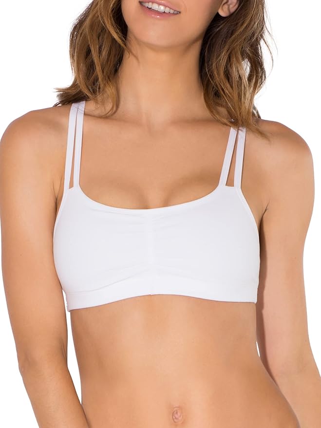 Fruit of the Loom Women's Spaghetti Strap Cotton Sports Bra - All-Day Comfort & Easy Movement