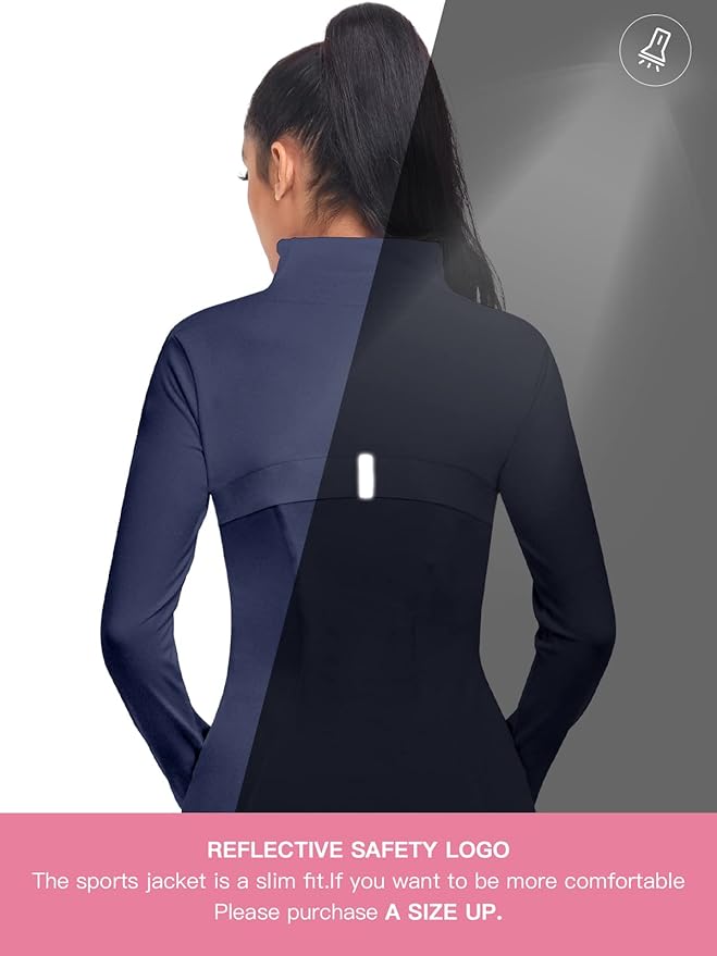 VUTRU Women's Workout Yoga Jacket Full Zip Running Athletic Track Jacket