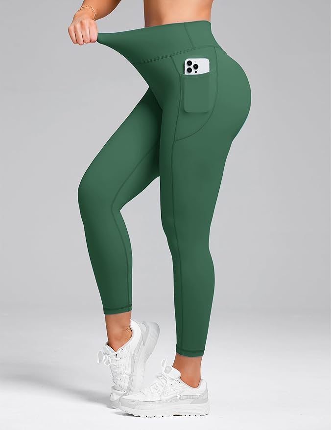 Unthewe Naked-Feel No Front Seam Leggings for Women - High Waisted Buttery Soft Workout Yoga Pants 25"
