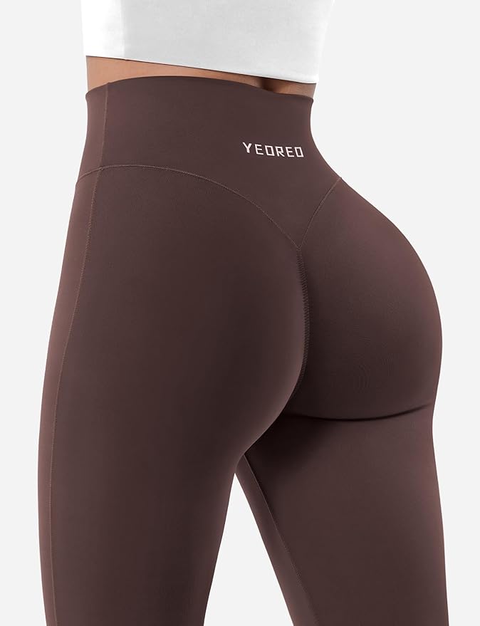 YEOREO Women's Mini Flared Workout High Waist No Front Seam Yoga Legging Pants