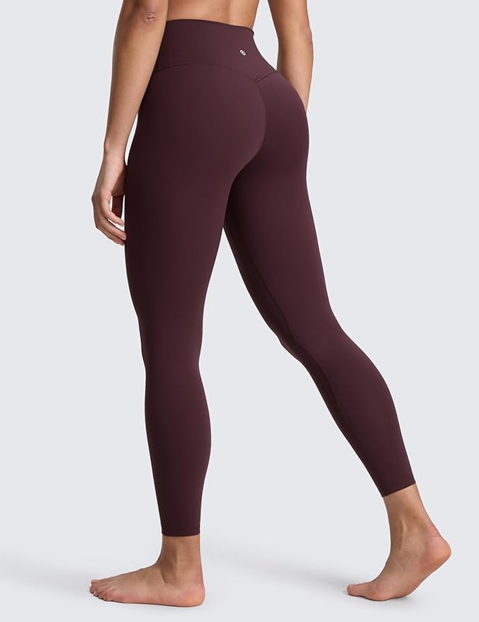 CRZ YOGA SculptAir No Front Seam Yoga Leggings 25" - High Waisted Womens Pants Workout Pilates Athletic V Back Buttery Soft