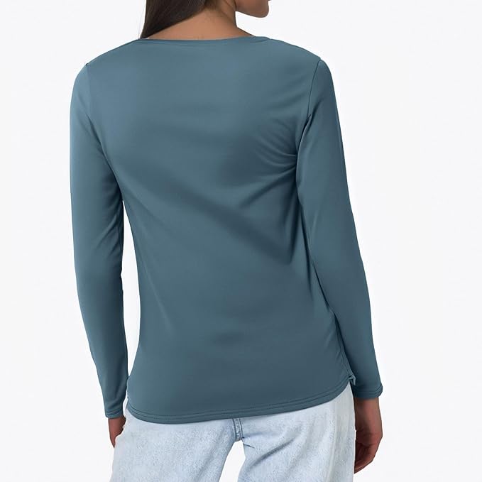 Yoga Tops for Women Long Sleeve Compression Going Out Tops Workout Sets Gym Shirts Cute Cropped V Neck Dance Outfits
