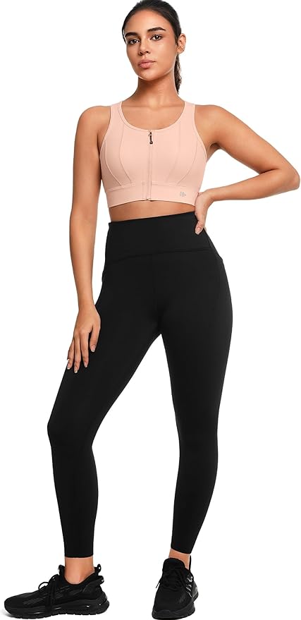 Yvette Front Closure Sports Bras for Women High Support Large Bust Supportive Sports Bra High Impact for Running