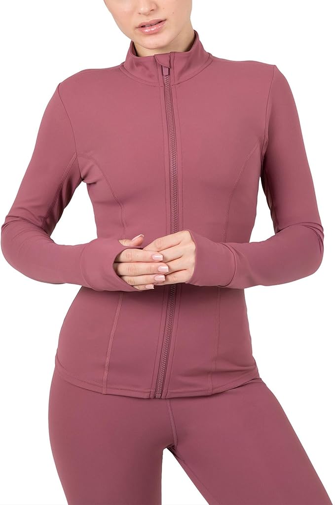 YITTY Active Women's Ultraluxe Full Zip Jacket, Athleisure, 4-Way-Stretch, Thumbholes