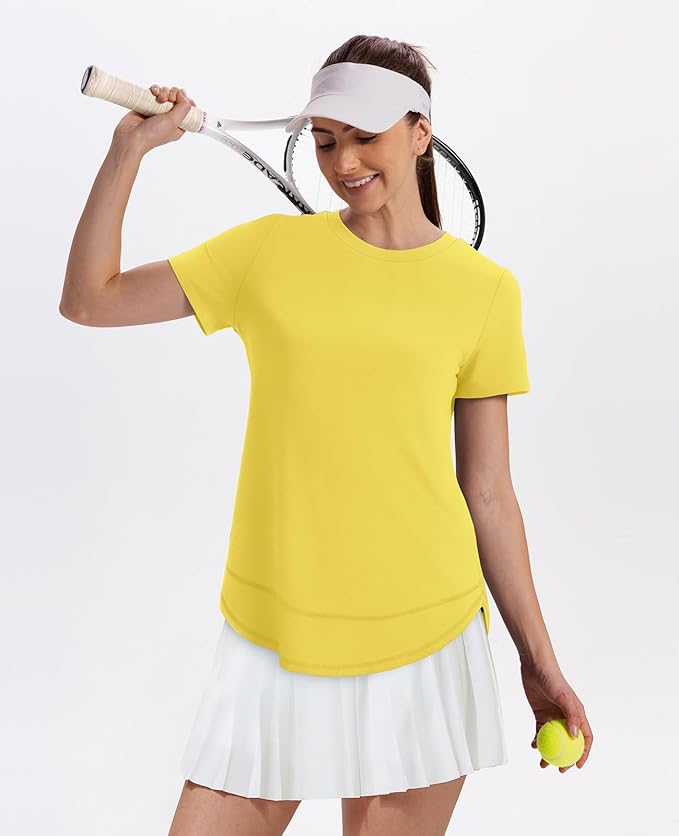 XIEERDUO Womens Workout Tops Short Sleeve Shirts Quick Dry Outfits for Hiking Running S-3XL