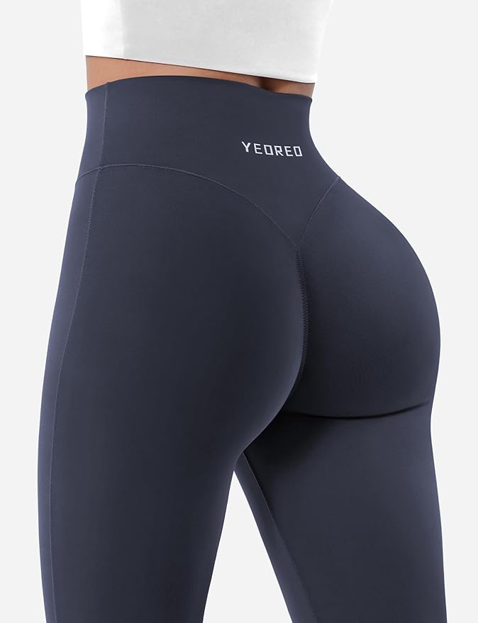 YEOREO Women's Mini Flared Workout High Waist No Front Seam Yoga Legging Pants