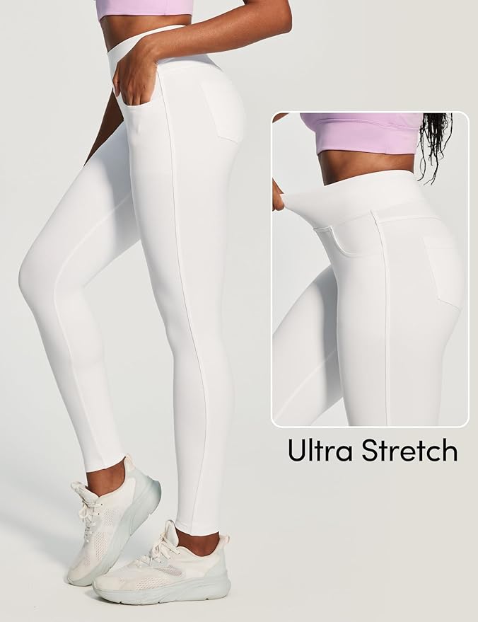 IUGA High Waist Yoga Pants with Pockets, Leggings for Women Tummy Control, Workout Leggings for Women 4 Way Stretch