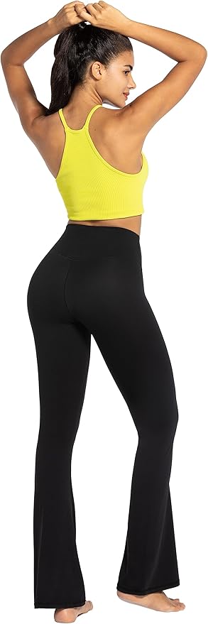 Sunzel Flare Leggings, Crossover Yoga Pants with Tummy Control, High-Waisted and Wide Leg