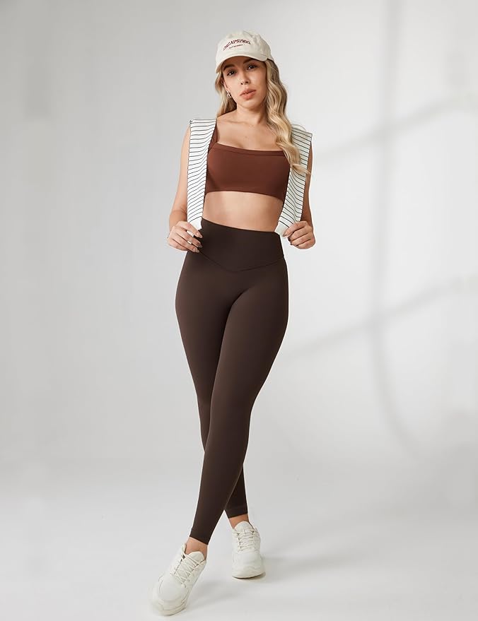 UNISSU Hugcurve No Front Seam High Waisted Workout Leggings for Women Buttery Soft Yoga Pants Gym Athletic Tights - 25''