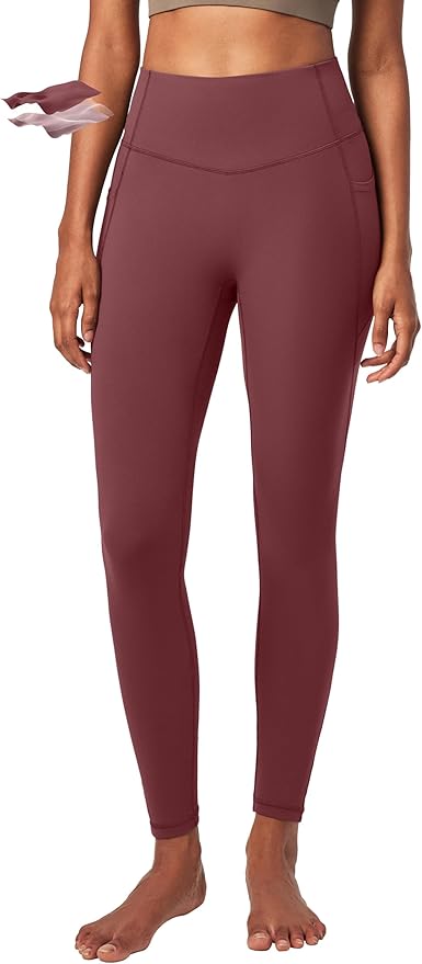 Heathyoga Compression Leggings for Women Tummy Control No Front Seam Leggings with Pockets for Women Workout Yoga Pants