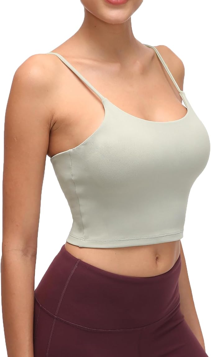 Lemedy Women Padded Sports Bra Fitness Workout Running Shirts Yoga Tank Top