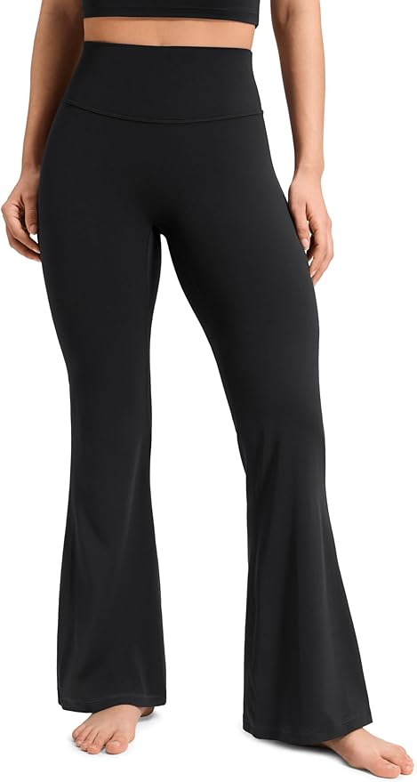 CRZ YOGA Softretch No Front Seam Flare Leggings 29"/31''/33" - High Waist Womens Yoga Pants Lounge Buttery Soft Comfy Casual