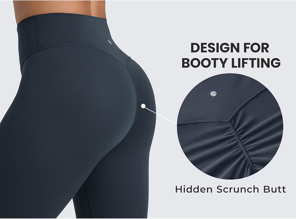 CRZ YOGA Secretsculpt Butterlift Workout Leggings 25" - No Front Seam High Waisted Womens Yoga Pants Booty Scrunch Butt