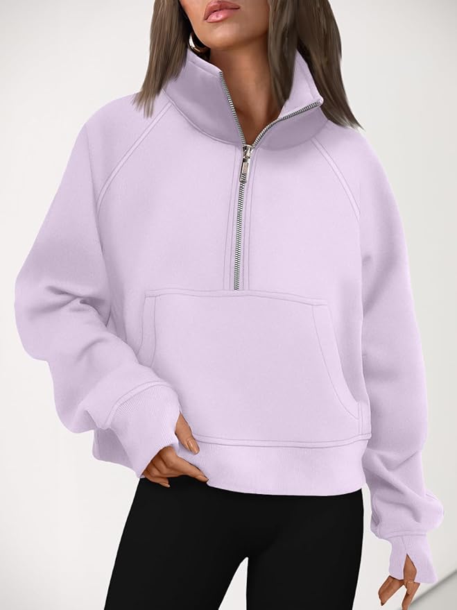 AUTOMET Womens Sweatshirts Half Zip Cropped Pullover Fleece Quarter Zipper Hoodies 2026 Fall Fashion Outfits Clothes