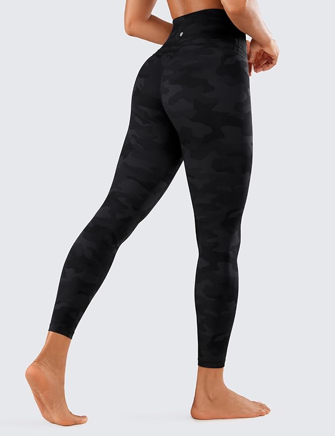 CRZ YOGA Women's Hugged Feeling Compression Leggings - Thick High Waisted Workout Leggings 25"