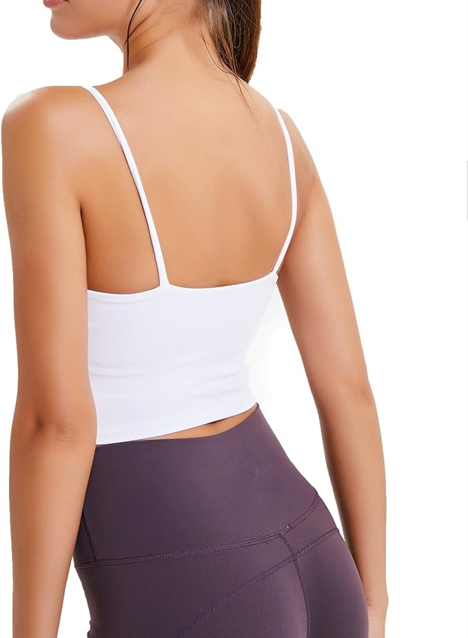 Lemedy Women Padded Sports Bra Fitness Workout Running Shirts Yoga Tank Top