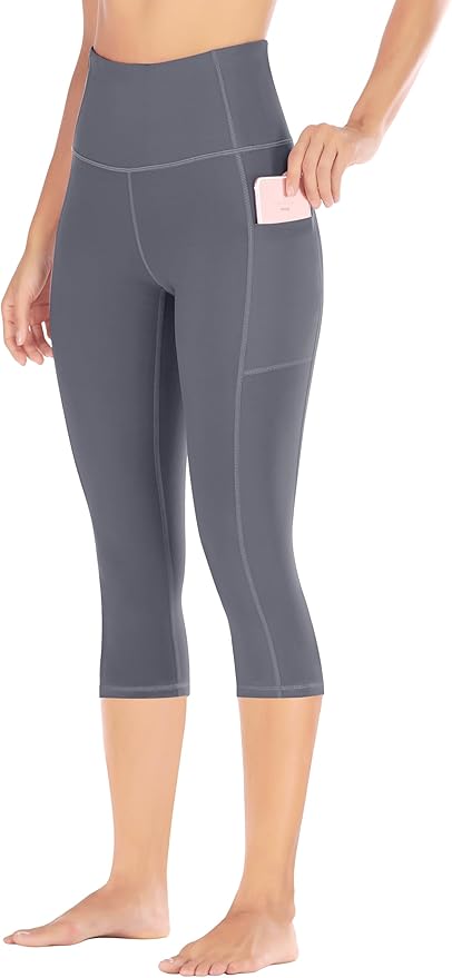Ewedoos Capri Leggings for Women High Waisted Yoga Pants with Pockets for Women Tummy Control Workout Leggings Yoga Capris