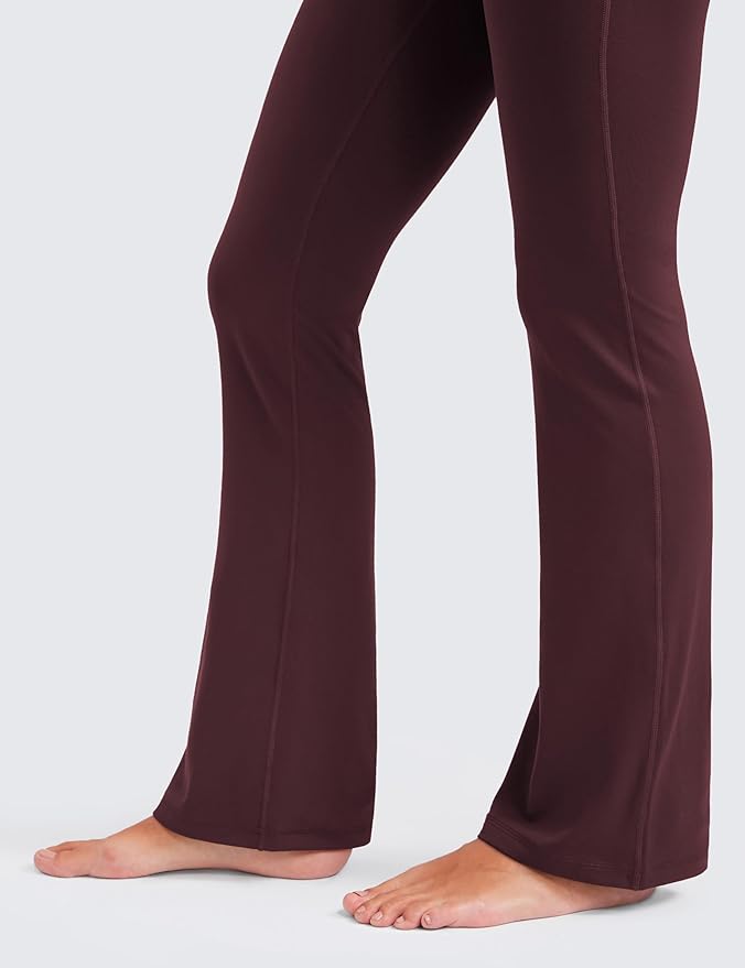 CRZ YOGA Butterluxe Flare Leggings 29"/30.5"/32"/33.5" - High Waist Bootcut Wide Leg Lounge Womens Yoga Pants with Pocket