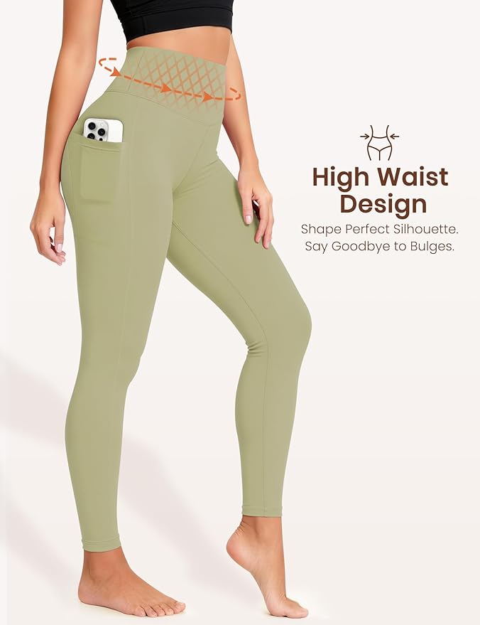 Laite Hebe Leggings for Women - High Waisted Full Length Buttery Soft Yoga Pants for Workout Athletic Daily